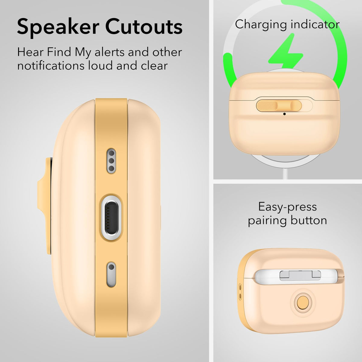 ESR AirPods Pro case full protection with ultra-hard shell