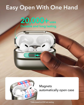 ESR AirPods Pro Case hybrid-drop protection guards against daily bumps.