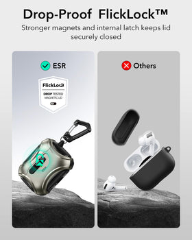 ESR AirPods Pro Case MagSafe ready ensures easy wireless charging.