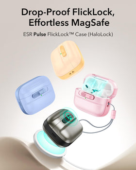 ESR AirPods Pro Case sliding-slider; one-handed access to earbuds.