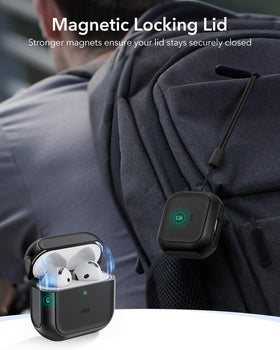 ESR AirPods 4 drop-protection shell guards the charging case.