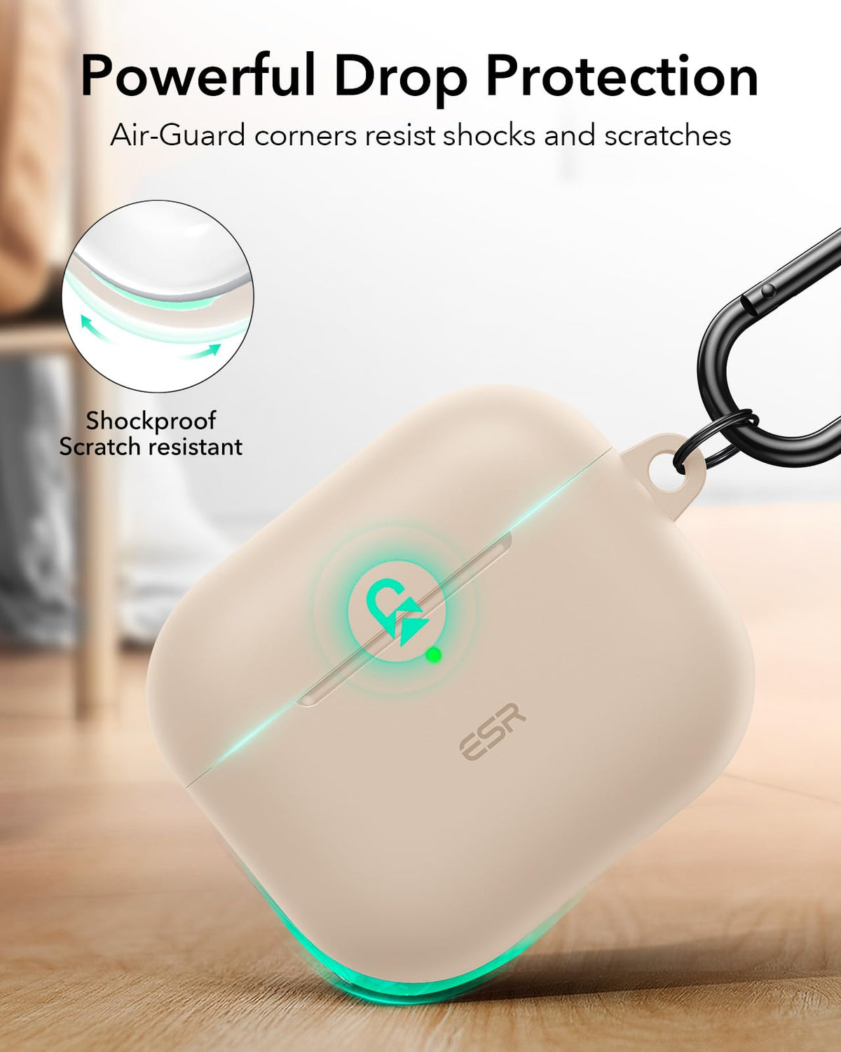 ESR bottom cutout showing LED access and charging convenience