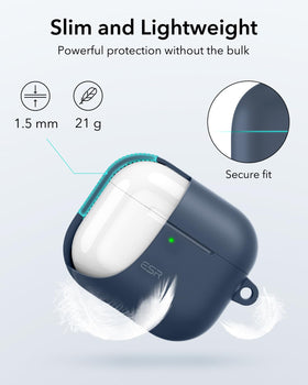 ESR carabiner clipped to a backpack offering hands‑free portability