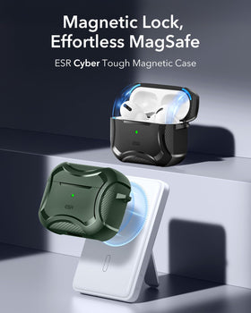 ESR Cyber Series AirPods 4 Case drop protection corners guarding the case