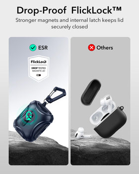 Close-up of ESR MagSafe-ready back magnets and interior latch