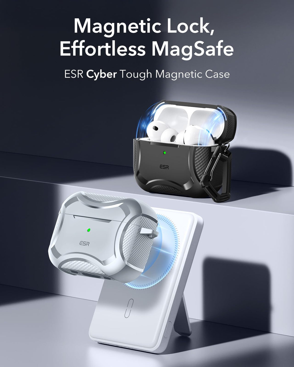 ESR Cyber Series AirPods Pro 3 case with drop protection and reinforced corners
