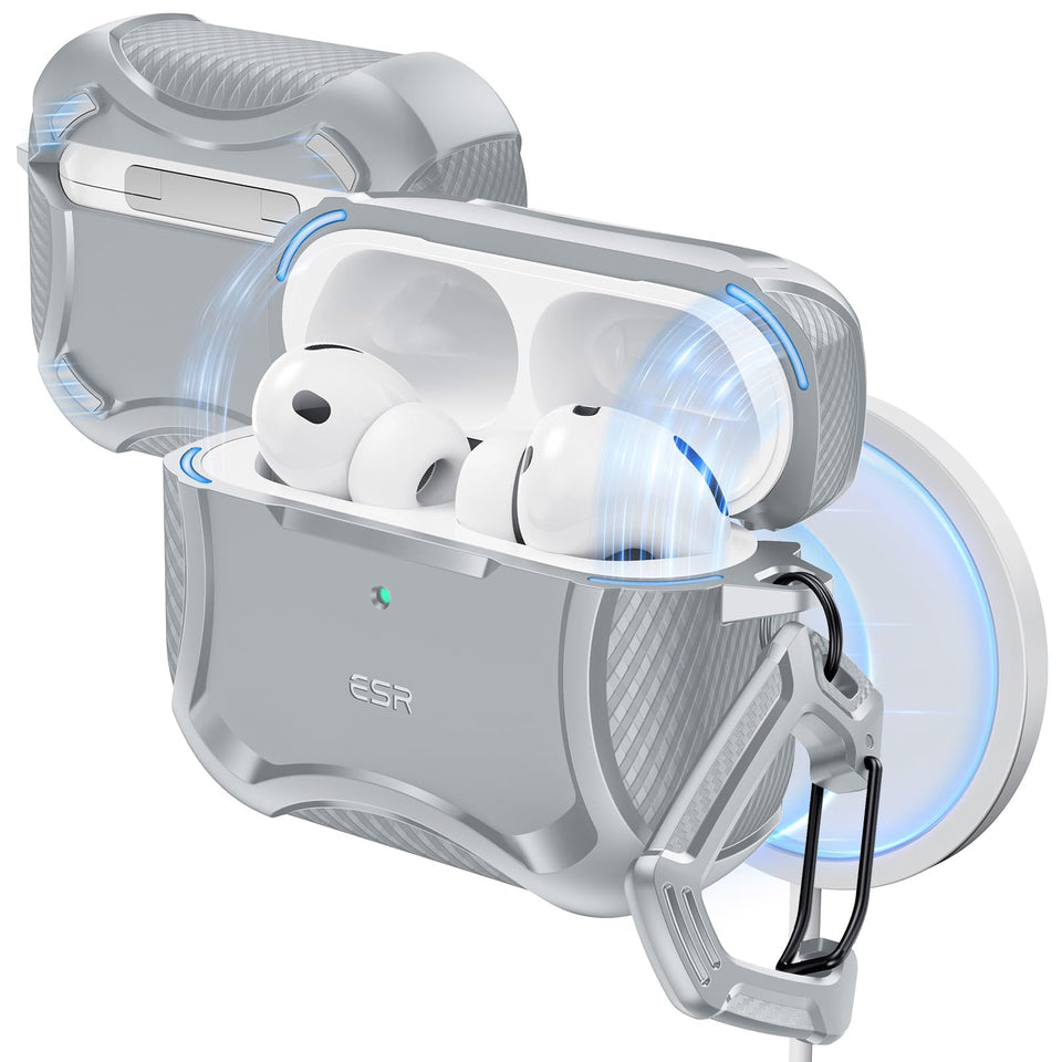 ESR Cyber Series AirPods Pro 3 case with magnetic lid for secure closure