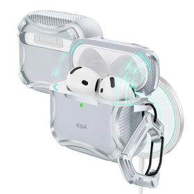 ESR Desert Titanium AirPods 4 case front view, protective and sleek for daily use