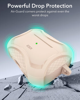 ESR Desert Titanium AirPods Pro 2 case drop protection against shocks