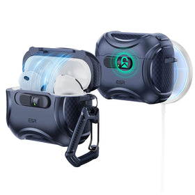 ESR front view showing blue case and secure fit benefit