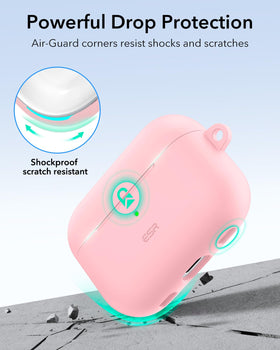 ESR HaloLock on a desk in pink as a lifestyle shot conveying everyday style