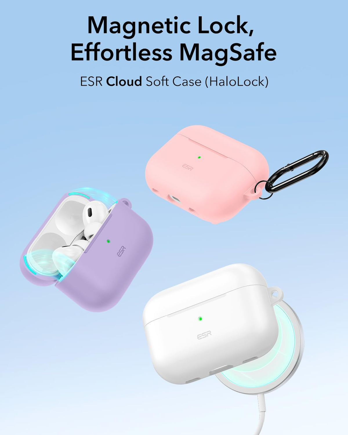 ESR HaloLock side profile highlighting slim silicone shell for easy pocket carry