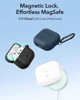 ESR HaloLock case back with magnets aligned for reliable MagSafe charging