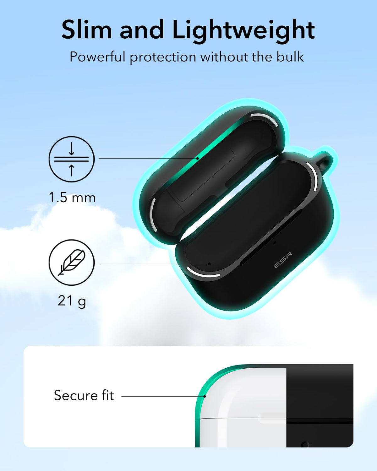 ESR HaloLock base speaker cutouts for clearer Find My sounds