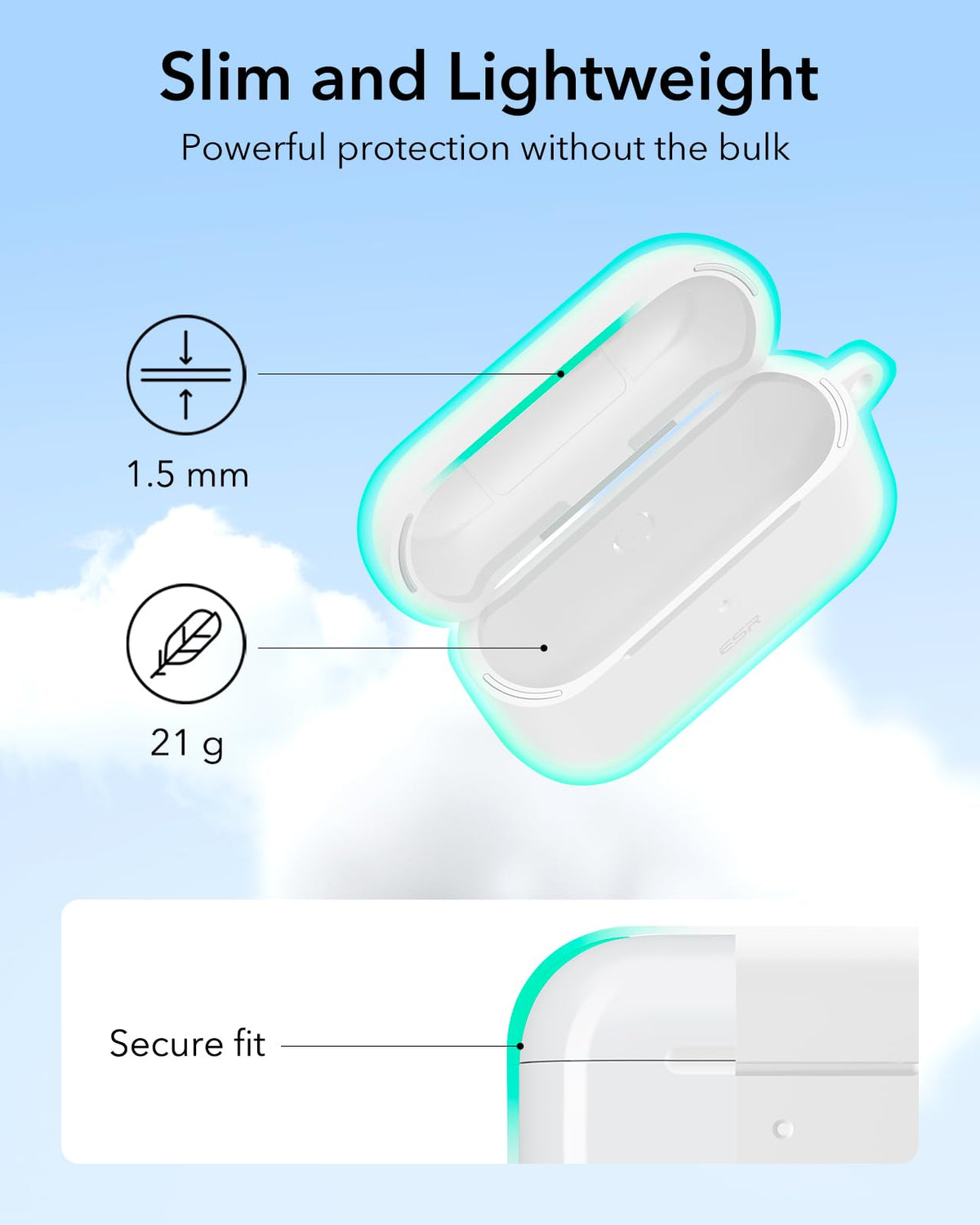 ESR HaloLock AirPods Pro 2 case compatible with AirPods Pro 1st and 2nd gen
