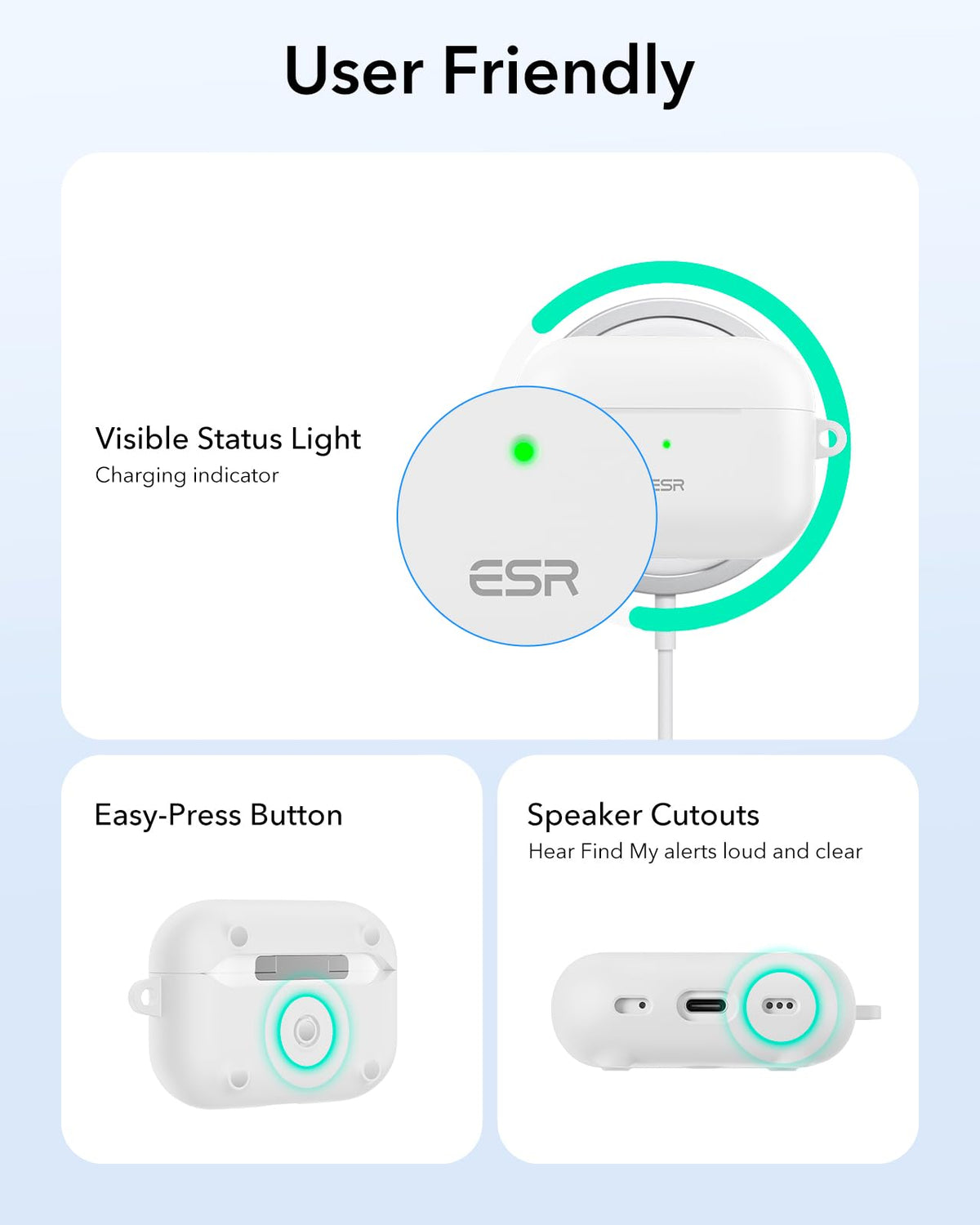ESR HaloLock AirPods Pro 2 case improves Find My audio cues and notifications