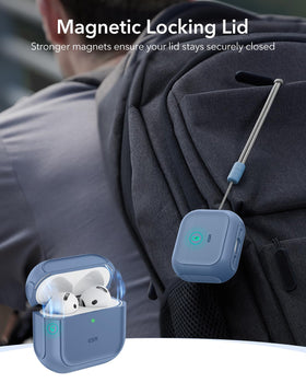 ESR Orbit Hybrid Case for AirPods 4 with MagSafe compatibility for easy charging.