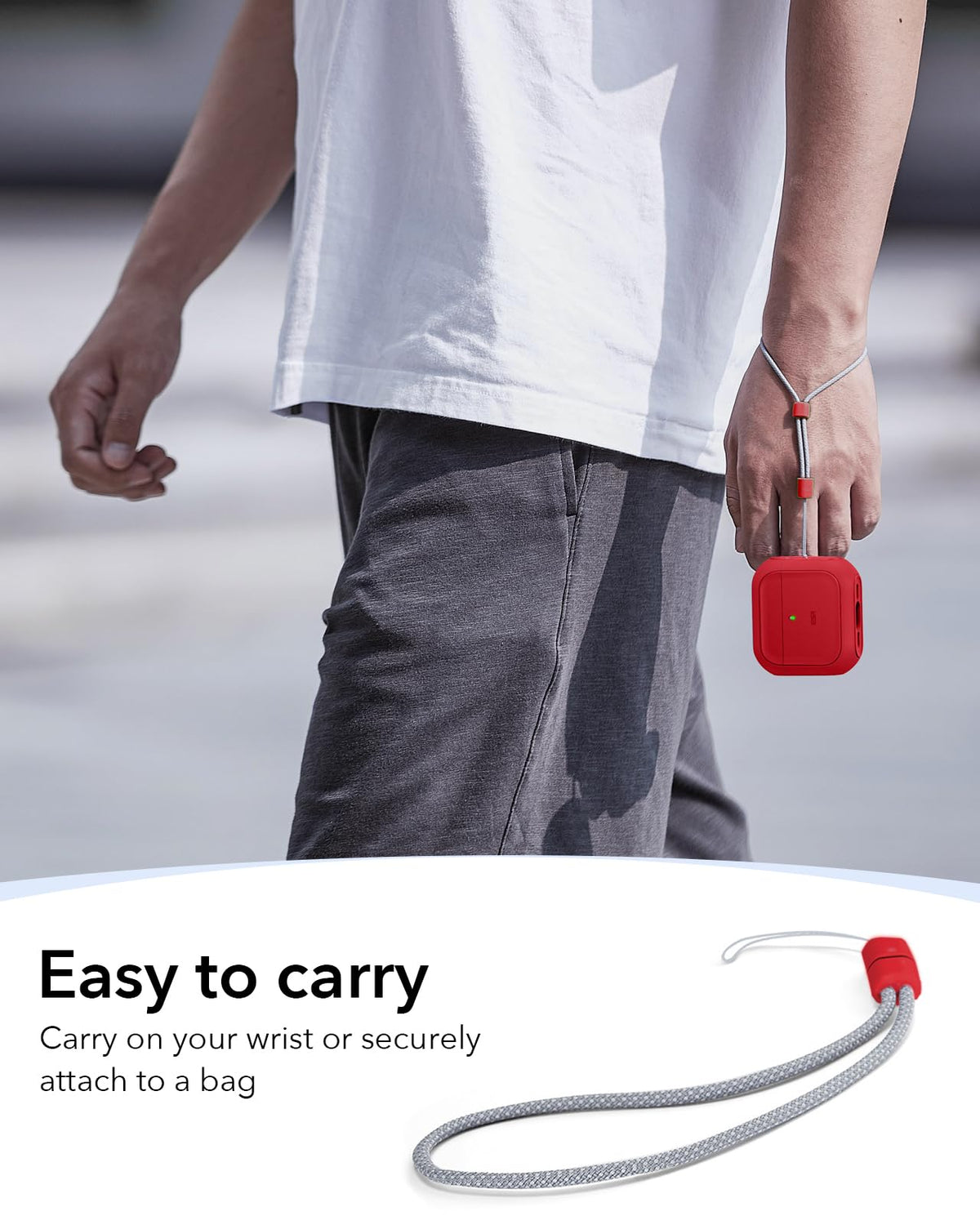 ESR Orbit Hybrid Case for AirPods 4 rugged shell buffers daily bumps.