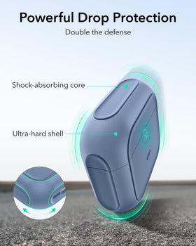 ESR Orbit Hybrid Case for AirPods 4 with shock-absorbing core cushions bumps.