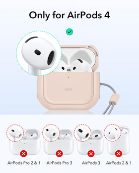 ESR Orbit Hybrid AirPods 4 case back view highlighting drop protection and durability