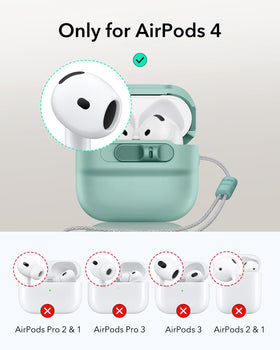 ESR Pulse Series AirPods 4 case back view highlights MagSafe compatibility.