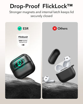 ESR Pulse Series AirPods 4 Case back magnets align with MagSafe.
