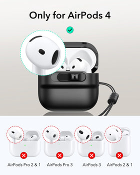 ESR Pulse Series AirPods 4 Case lid with magnetic lock.