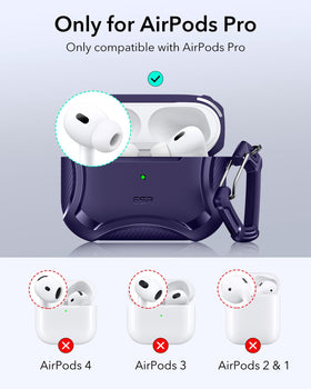 ESR purple AirPods Pro 2 case back view highlights MagSafe compatibility