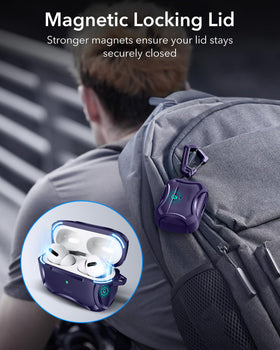 Durable edges of ESR purple case protect against shocks