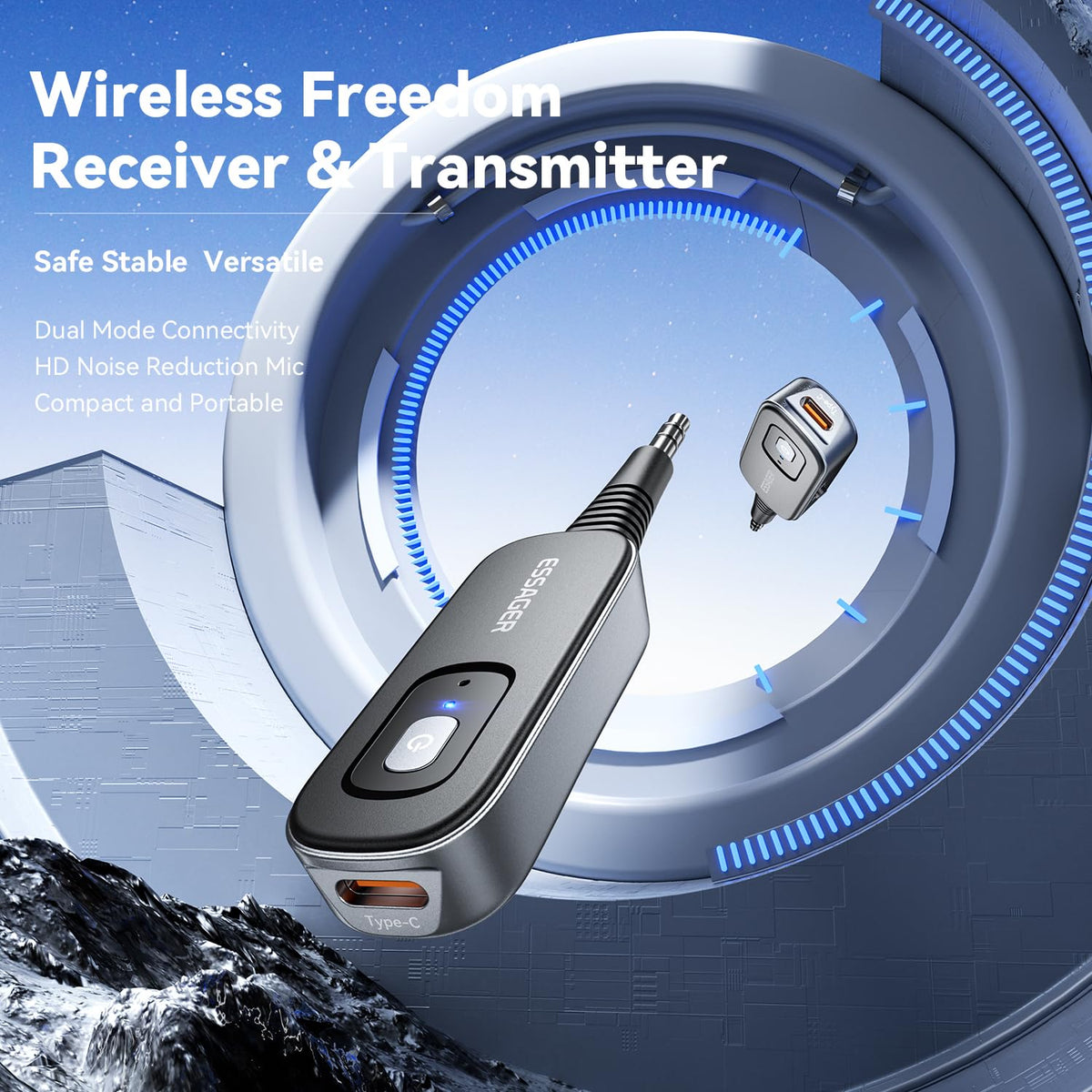 ESSAGER TX mode indicator light during wireless transmission setup
