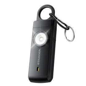 ESSAGER front view showing compact alarm and benefits for quick access