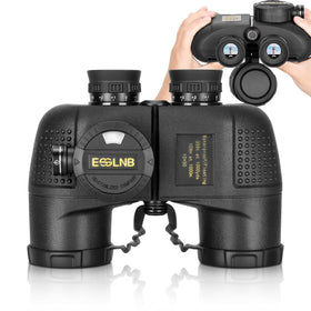 ESSLNB 10x50 marine binoculars front view for rugged sea navigation.