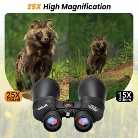 ESSLNB 25x70 binoculars with large objective for clearer night sky and long-distance objects.