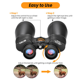 ESSLNB 25x70 binoculars long eye relief ideal for glasses wearers during long sessions.