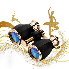 ESSLNB front view of black opera glasses showing elegant styling and easy viewing