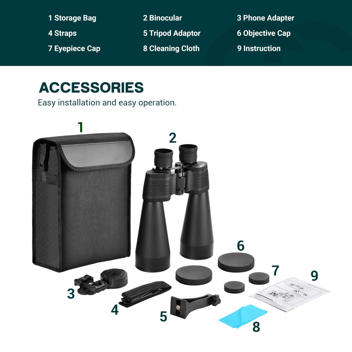 ESSLNB large eyepieces create a wide field of view for moving subjects.