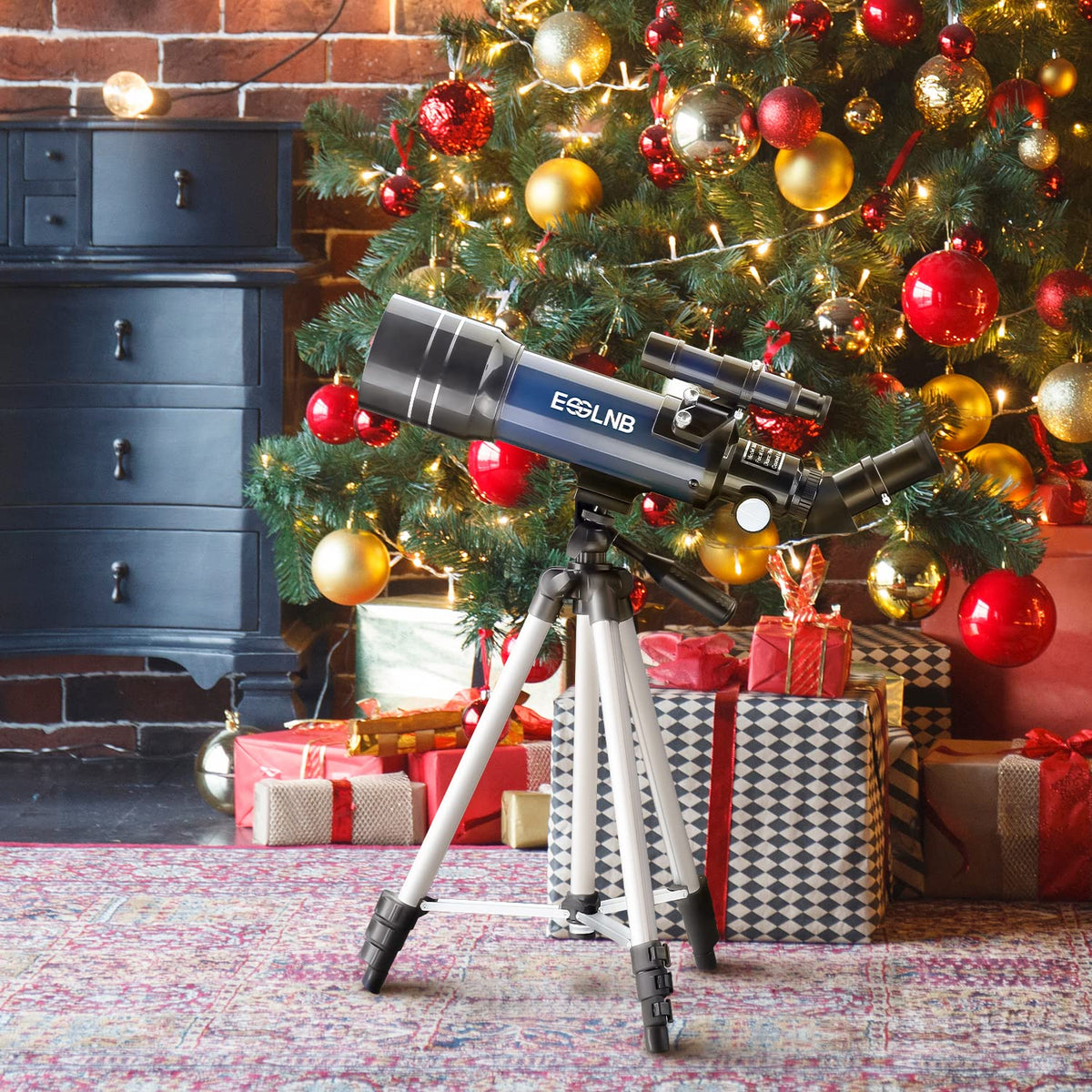ESSLNB laid out accessories including eyepieces, tripod, and manual for quick start benefit