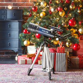 ESSLNB laid out accessories including eyepieces, tripod, and manual for quick start benefit
