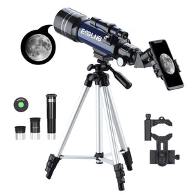 ESSLNB front view of telescope highlighting compact portable design and easy setup