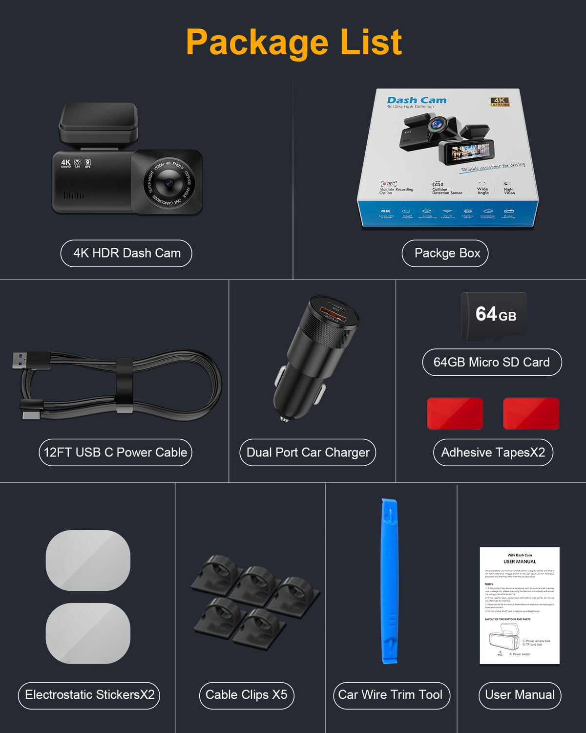 Estbuc product packaging with manual and accessories ready for first use