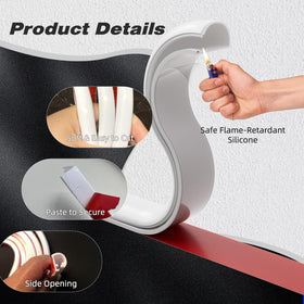 ESUFEIR silicone cord hider 2-3 wires keeps multiple cables tidy behind a wall mount.