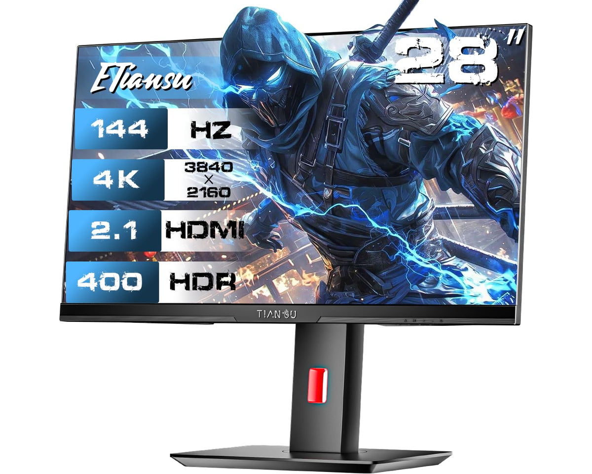 ETiansu TS2700 front view showing 4K clarity and HDR colors for immersive gaming