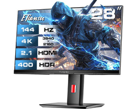 ETiansu TS2700 front view showing 4K clarity and HDR colors for immersive gaming