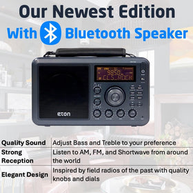 Eton Elite Field Radio dial close-up for precise coarse and fine tuning
