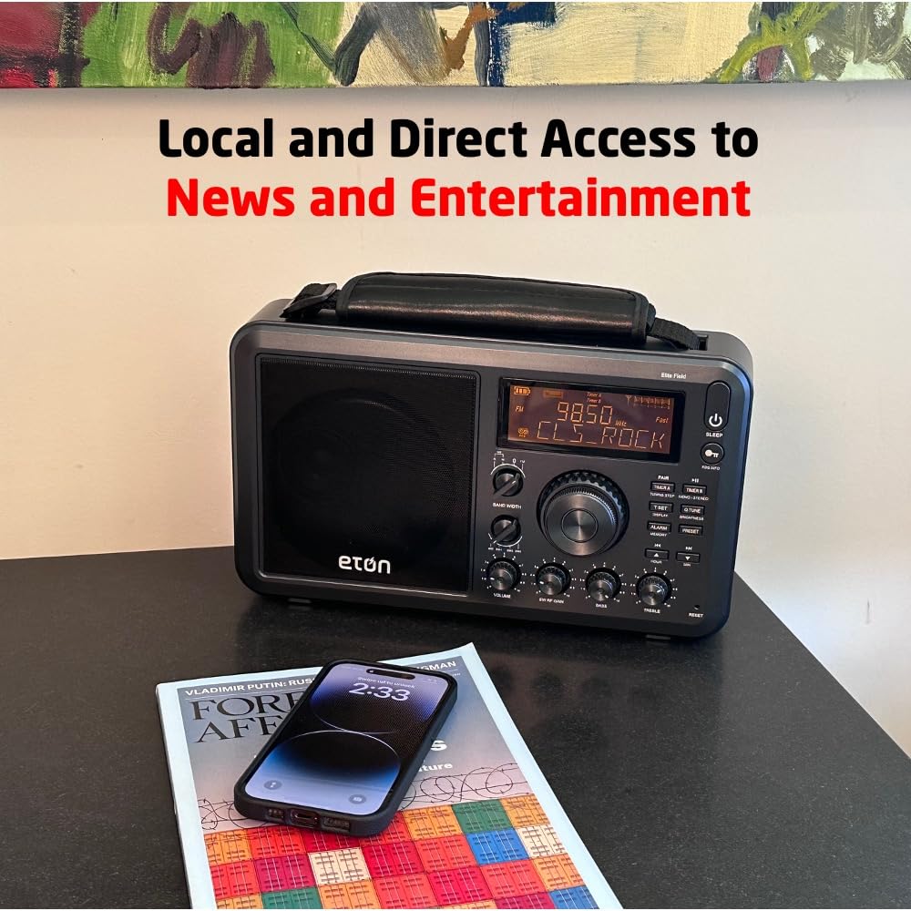 Eton Elite Field Radio retro tabletop design ideal for home or travel