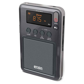 Eton Elite Mini front view showing display and controls for easy travel use