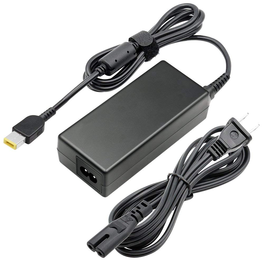 ETTECH 65W AC adapter, front angle, compact travel-friendly design.