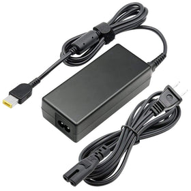 ETTECH 65W AC adapter, front angle, compact travel-friendly design.