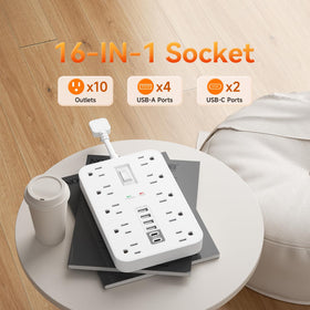Etykir closeup of USB‑A, USB‑C and AC sockets enabling fast multi-device charging