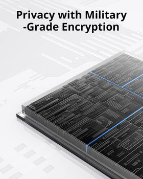 eufy advanced encryption icon highlights on-device data protection.